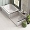 Piscina Brick Glossy Blanco 9-5/8" x 19-1/2" Porcelain Floor and Wall Tile - 8 Tiles Per Case - 10.64 Square Feet