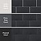 Piscina Brick Matte Nero 9-5/8" x 19-1/2" Porcelain Floor and Wall Tile - 8 Tiles Per Case - 10.64 Square Feet