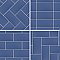 Piscina Brick Matte Cobalto 9-5/8" x 19-1/2" Porcelain Floor and Wall Tile - 8 Tiles Per Case - 10.64 Square Feet