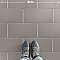Piscina Brick Matte Dark Grey 9-5/8" x 19-1/2" Porcelain Floor and Wall Tile - 8 Tiles Per Case - 10.64 Square Feet