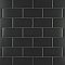 Piscina Brick Nero Brillo 4-3/4" x  9-5/8" Porcelain Floor & Wall Tile -34 Tiles Per Case - 11.22 Sq. Ft.