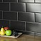 Piscina Brick Nero Brillo 4-3/4" x  9-5/8" Porcelain Floor & Wall Tile -34 Tiles Per Case - 11.22 Sq. Ft.