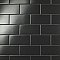 Piscina Brick Nero Brillo 4-3/4" x  9-5/8" Porcelain Floor & Wall Tile -34 Tiles Per Case - 11.22 Sq. Ft.
