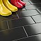 Piscina Brick Nero Brillo 4-3/4" x  9-5/8" Porcelain Floor & Wall Tile -34 Tiles Per Case - 11.22 Sq. Ft.