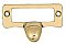 File Cabinet Card Holder with pull - Polished Brass