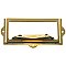 File Cabinet Card Holder with Pull - Polished Brass