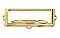 Brass File Card Holder with Pull