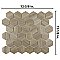 Llama 2" Hex Matte Noce 11-1/8 in. x 12-5/8 in. Porcelain Mosaic Tile - 10 Tiles Per Case - 10.0 Square Feet