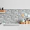 Llama 2" Hex Matte Silver Smoke 11-1/8 in. x 12-5/8 in. Porcelain Mosaic Tile - 10 Tiles Per Case - 10.0 Square Feet