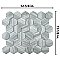 Llama 2" Hex Matte Silver Smoke 11-1/8 in. x 12-5/8 in. Porcelain Mosaic Tile - 10 Tiles Per Case - 10.0 Square Feet
