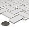 Metro Basketweave Matte White with Gloss White Dot 11.75" x 11.75" Porcelain Mosaic Tile - Sold Per Case of 10 - 9.79 Square Feet
