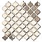 Hudson Tangier Gold 12-3/8" x 12-3/8" Porcelain Mosaic Tile - 10 Tiles Per Case - 11.0 Square Feet