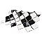 Hudson Tangier Blk/Wht MiMosaic Tile 12-3/8" x 12-3/8" Porcelain Mosaic Tile -10 Sheets Per Case -11 Sq. Ft.