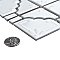 Moonbeam Glossy White 11-7/8" x 11-7/8" Porcelain Mosaic Tile -10 Tiles Per Case -10.1 Sq. Ft.