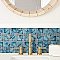 Moonbeam Diva Blue 11-7/8" x 11-7/8" Porcelain Mosaic Tile -10 Tiles Per Case -10.1 Sq. Ft.