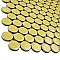 Hudson Penny Round Vintage Yellow 11-7/8" x 12-5/8" Porcelain Mosaic Tile -10 Sheets Per Case -10.5 Sq. Ft.
