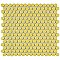 Hudson Penny Round Vintage Yellow 11-7/8" x 12-5/8" Porcelain Mosaic Tile -10 Sheets Per Case -10.5 Sq. Ft.