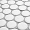 Hudson Penny Round Matte White 11-7/8" x 12-5/8" Porcelain Mosaic Tile -10 Sheets Per Case -10.5 Sq. Ft.