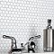 Hudson Penny Round Glossy White 11-7/8" x 12-5/8" Porcelain Mosaic Tile -10 Sheets Per Case -10.5 Sq. Ft.