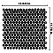 Hudson Penny Round Glossy Black 11-7/8" x 12-5/8" Porcelain Mosaic Tile -10 Sheets Per Case -10.5 Sq. Ft.