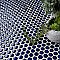 Hudson Penny Round Blue Eye 11-7/8" x 12-5/8" Porcelain Mosaic Tile -10 Sheets Per Case -10.5 Sq. Ft.