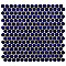 Hudson Penny Round Blue Eye 11-7/8" x 12-5/8" Porcelain Mosaic Tile -10 Sheets Per Case -10.5 Sq. Ft.