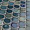 Hudson Penny Round Lagoon 11-7/8" x 12-5/8" Porcelain Mosaic Tile -10 Sheets Per Case -10.5 Sq. Ft.