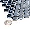 Hudson Penny Round Midnight 11-7/8" x 12-5/8" Porcelain Mosaic Tile -10 Sheets Per Case -10.5 Sq. Ft.