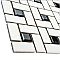 Spiral Black and White 12-5/8" x 12-5/8" Porcelain Mosaic Tile -10 Tiles Per Case -11.3 Sq. Ft.