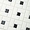 Spiral Black and White 12-5/8" x 12-5/8" Porcelain Mosaic Tile -10 Tiles Per Case -11.3 Sq. Ft.