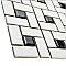 Spiral Black and White 12-5/8" x 12-5/8" Porcelain Mosaic Tile -10 Tiles Per Case -11.3 Sq. Ft.