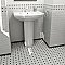 Spiral Black and White 12-5/8" x 12-5/8" Porcelain Mosaic Tile -10 Tiles Per Case -11.3 Sq. Ft.