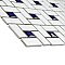 Spiral Blue and White 12-5/8" x 12-5/8" Porcelain Mosaic Tile -10 Tiles Per Case -11.3 Sq. Ft.