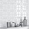 Osaka Glossy White 11-7/8" x 11-7/8" Porcelain Mosaic Tile -10 Tiles Per Case -10.1 Sq. Ft.