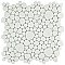 Pebble White 10-3/4" x 10-7/8" Porcelain Mosaic Tile -10 Tiles Per Case -8.3 Sq. Ft.