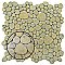 Pebble Green Mosaic Tiles 10-3/4" x 10-7/8" Porcelain Mosaic Tile -10 Tiles Per Case -8.3 Sq. Ft.