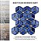 Hudson Rhombus Sapphire 10-1/4" x 11-3/4" Porcelain Mosaic Tile -10 Sheets Per Case -8.56 Sq. Ft.