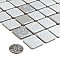 Crystalline Square Grey 12" x 12" Porcelain Mosaic Tile -10 Sheets Per Case -10.2 Sq. Ft.