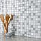 Crystalline Square Grey 12" x 12" Porcelain Mosaic Tile -10 Sheets Per Case -10.2 Sq. Ft.