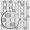Crystalline Square Grey 12" x 12" Porcelain Mosaic Tile -10 Sheets Per Case -10.2 Sq. Ft.