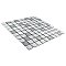 Crystalline Square Grey 12" x 12" Porcelain Mosaic Tile -10 Sheets Per Case -10.2 Sq. Ft.