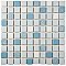 Crystalline Square Blue 12" x 12" Porcelain Mosaic Tile -10 Sheets Per Case -10.2 Sq. Ft.
