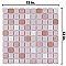 Crystalline Square Pink 12" x 12" Porcelain Mosaic Tile -10 Sheets Per Case -10.2 Sq. Ft.