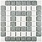 Crystalline Market Sq Grey 11-3/4" x 11-3/4" Porcelain Mosaic Tile - 10 Tiles Per Case - 9.8 Sq. Ft.
