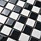Black & White Checkerboard Square Glossy 12" x 12" Porcelain Mosaic Tile - Sold Per Case of 10  - 10.20 Square Feet