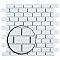 Hudson Subway White 11-3/4" x 12" Porcelain Mosaic Tile -10 Sheets Per Case -10 Sq. Ft.