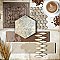 Tivoli Hex Tapestry 5-1/2" x 6-1/4" Porcelain Floor and Wall Tile - 26 Tiles Per Case - 4.94 Square Feet