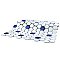Metro Ion 1" Hex Sapphire Dot With Glossy White 10-1/4" x 11-7/8" Porcelain Mosaic Floor & Wall Tile