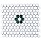 Metro Ion 1" Hex Emerald Single Flower With Gloss White 10-1/4" x 11-7/8" Floor & Wall Tile - 10 Tiles Per Case - 8.6 Sq. Ft.