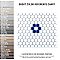 Metro Ion 1" Hex Sapphire Flower With Glossy White 10-1/4" x 11-7/8" Porcelain Mosaic Floor & Wall Tile